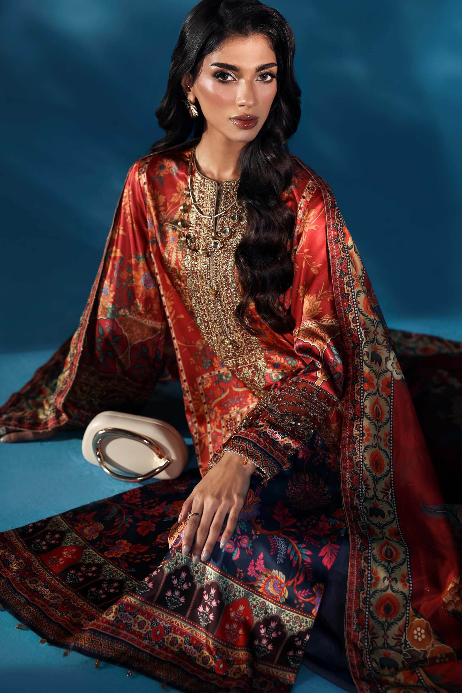 Mahveen | 3-piece printed suit