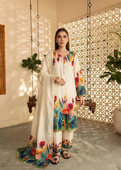 Floral | 3-piece printed suit