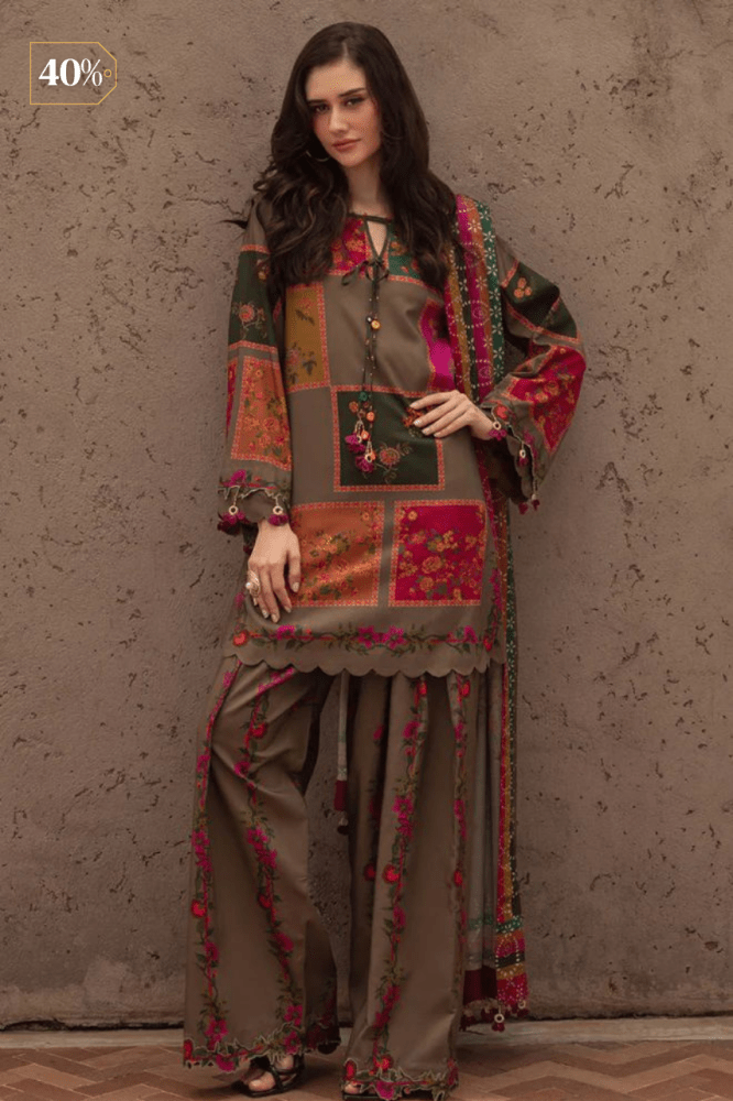 Gull Zabi | 2-Piece printed suit Zebaaish